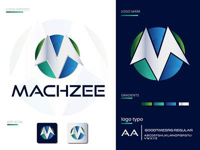 M letter 3d logo design for Industrial Design Company