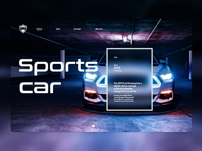 Landing page UI for Car Company