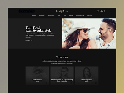 Style Optika webshop design design ui ux webdesign webshoh