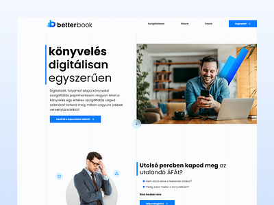 BetterBook landing page design brand design branding design landing logo ui ux webdesign