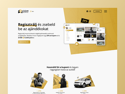 Clean & Drive landing page design design landing ui ux webdesign