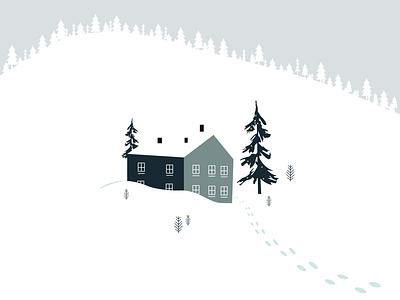 Christmas 2021 cabin christmas flat graphic design illustration merry christmas mountain snow trees ui vector winter