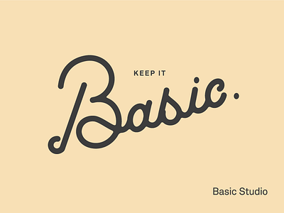 Basic Studio. basic design studio graphic illustration letterin script