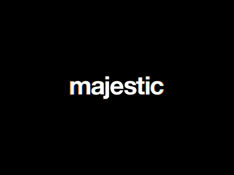MAJESTIC adobe after effects animation design line logo typography vector