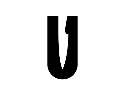 U / Knife Negative Space Logo