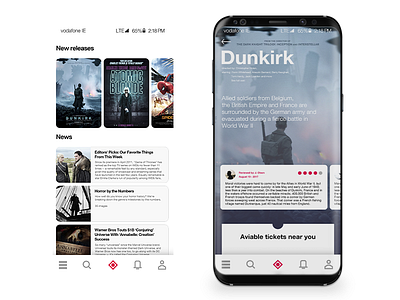 KINO App UI/UX android app cinema design dev interface ios mobile movie prototyping ui ux