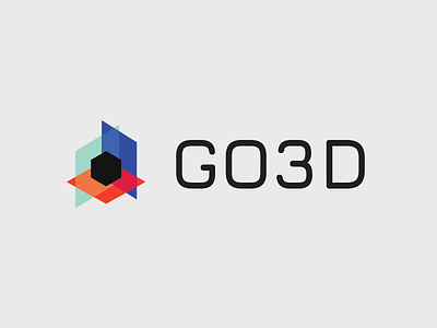 GO3D Logo 3d branding design identity industry logo mark photo scannig symbol