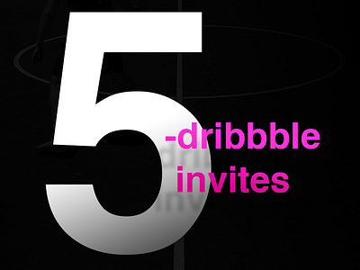 5 Dribbble Invites Giveaway contest draft dribbble giveaway invitation invite logo portfolio ui ux