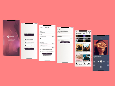 Spotify mobile app redesign ui design