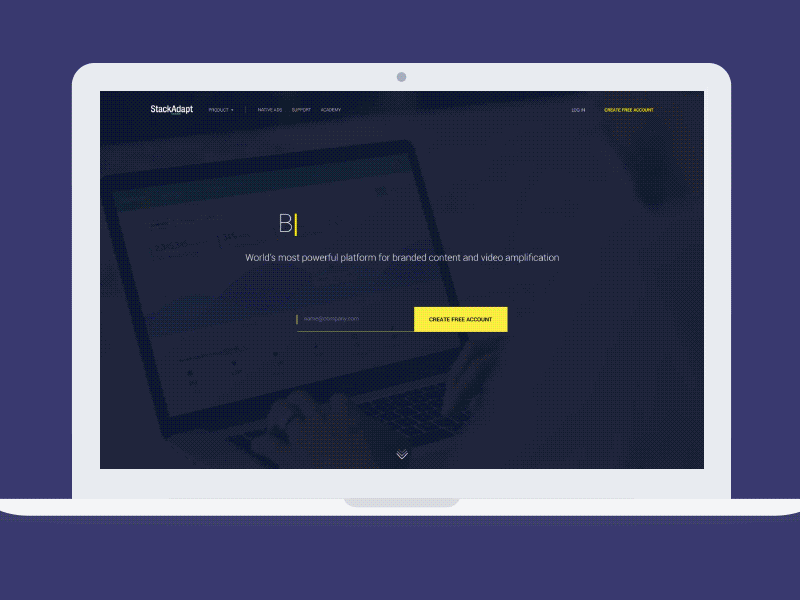 StackAdapt Official Website Redesign 2016 homepage startup website