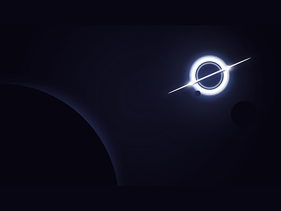 Interstellar black hole black hole color flat gargantua gradient illustration interstellar movie sci fy space vector