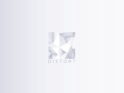 Distort Logo 3d art brand design distort font gradient grey identity logo visual white