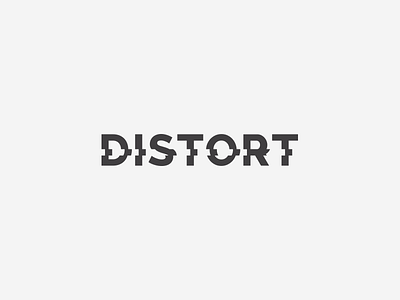 Distort art brand design distort font grey identity logo mark minimal visual white