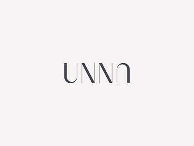 Unna Fashion ambigram brand mark branding fashion feminine icon logo logotype mark minimal design minimalism simple