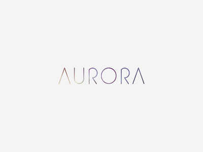 Aurora brand colors copy design font gradient logo mark minimal simple vector word