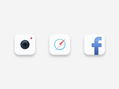 White IOS icons app flat fun icon ios logo minimal simple ui ux white