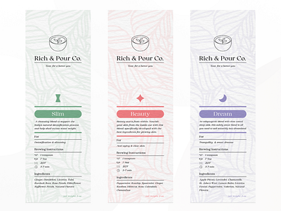 Rich & Pour Label Design branding design graphic design product