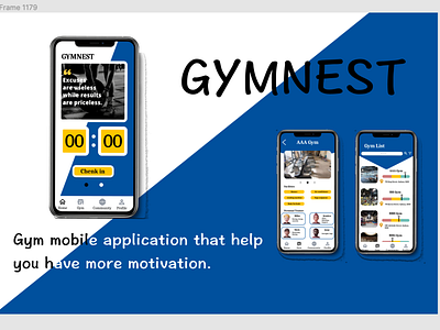 GymNest app design ui ux