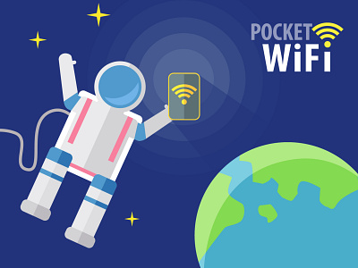 Illustrations for the Pocket WiFi design flat icon illustration ui