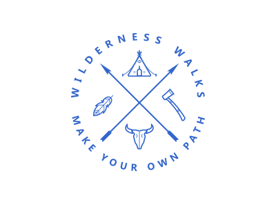 Wilderness Walks design icon illustartion