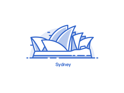Sydney city design icon illustartion sydney