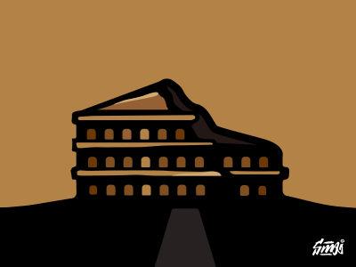 Rome city design icon illustartion