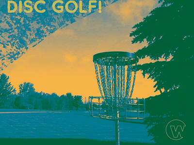 Wellspring Disc Golf Graphic color disc golf gradient map photo manipulation photoshop