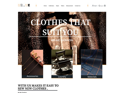 Landing Page for an Online fashion Store