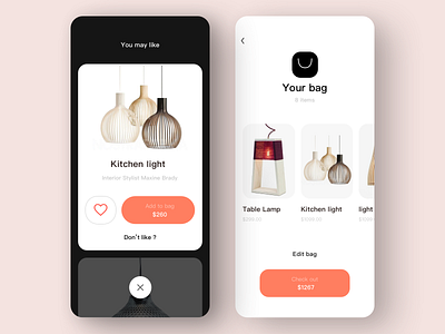 家用产品应用程序设计 app branding ui 向量 家居 应用 灯 状态 设计 购物