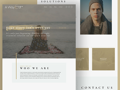 Away Out Recovery css html web design wordpress