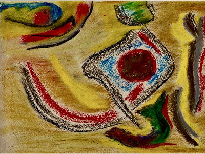 Dancer with a red hole art dance decoration drawing fine arts illustration oil pastel