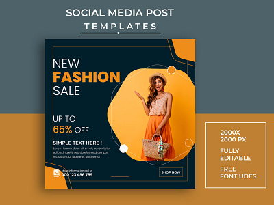Online Fashion Sale Social Media Post Template banner branding business post business template design fashion fashion sale graphic design kids fashion online sale sale online social media social media fashion sale