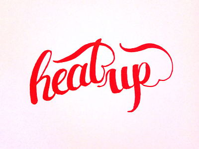 Heat up caligraphy practice red training type