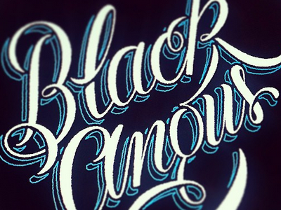 Black Agus brush brushpen lettering practice type typography vector