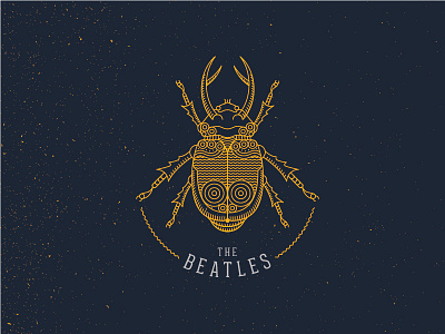 The Beatles beatles beetle blue lines logo thebeatles yellow