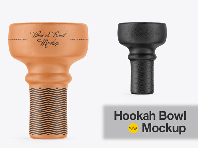 Hookah Bowl PSD Mockup blender 3d bowl branding ceramic design hookah hookah bowl identity mockup packaging pipe product design psd psd template shisha tobacco yellow images