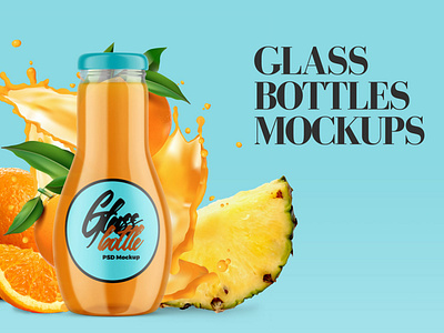 Glass Bottles PSD Mockups