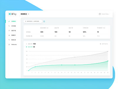 XPay - Overview Page (CN) data design ui ux web