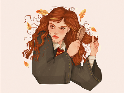 Hermione art design fanart graphic design harry potter hermione illustration