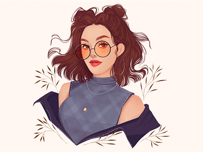 dtiys work art girl illustration portrait