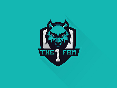 The1fam with shield // Mascot Logo Design