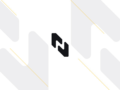 N Symbol icon logo minimal n negative space symbol