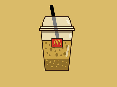 McDonald’s cup branding design drinks food ill illustration logo vector