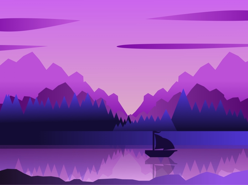 Lake by Lena Chernetska on Dribbble