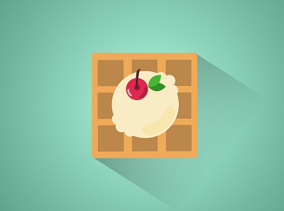 Waffle design food ice cream illustration vector waffle