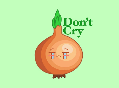 Onion cute design dont cry food graphic design illustration logo onion ui vector