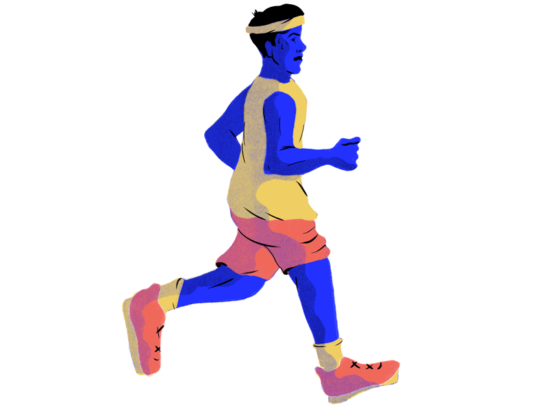 Running gif illustration kevin whipple running