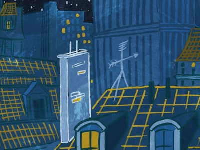 City buildings city illustration kevin night whipple