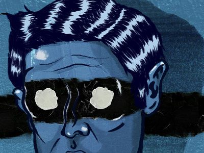 Mr. Nobody At All pt. 2 blue eyes hair illustration kevin whipple mask paint