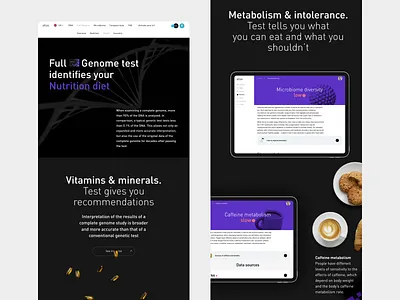 Full Genome Landing design pharm site ui ux web